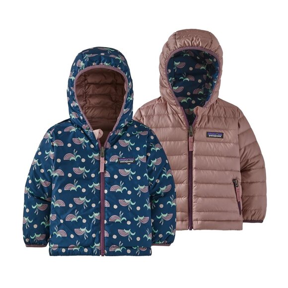Patagonia Reversible Down Sweater Hoody insulated puffer jacket 3T toddler baby - Picture 1 of 8